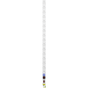 16 Way 13A Vertical Sockets Illuminated Main Switch Fused 13A Plug PDU - Image 2