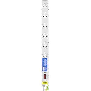 6 Way 13A Vertical Sockets RF Filtered Surge Protected Fused 13A Plug PDU - Image 2