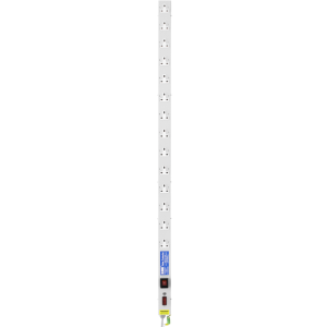 14 Way 13A Vertical Sockets RF Filtered Surge Protected Illuminated Main Switch Fused 13A Plug PDU - Image 2