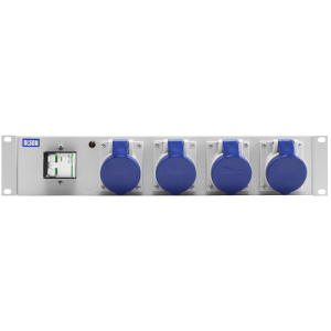 4 Way 19" 2U Horizontal 16A BS4343 DP Circuit Breaker Rack Mount PDU - Image 2
