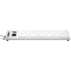 6 Way 13A Switched Fused RCD Protected Sloping Bench PDU - Image 2
