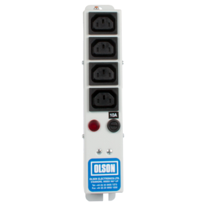 4 Way 10A IEC 60320 C13 Sockets SP Mains Fuse & Neon IEC 60320 C14 Plug PDU - Image 2
