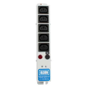 5 Way 10A IEC 60320 C13 Sockets SP Mains Fuse & Neon IEC 60320 C14 Plug PDU - Image 2