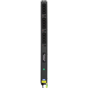 12 Way 10A IEC 60320 C13 Socket Neon Fused Sequential Start Vertical 16A Plug PDU - Image 2
