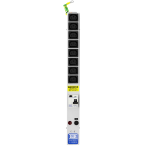8 Way 10A IEC 60320 C13 Sockets SP Mains Fuse & Neon RCD Protected IEC 60320 C14 Inlet PDU - Image 2