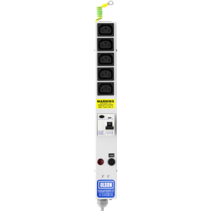 5 Way 10A IEC 60320 C13 Sockets SP Mains Fuse & Neon RCD Protected 13A Plug PDU - Image 2