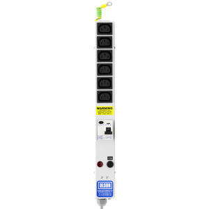 6 Way 10A IEC 60320 C13 Sockets SP Mains Fuse & Neon RCD Protected 13A Plug PDU - Image 2