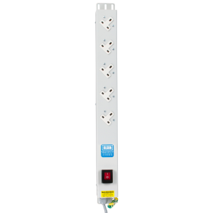 5 Way 13A Sockets Angled Left Illuminated Main Switch 13A Plug PDU - Image 2