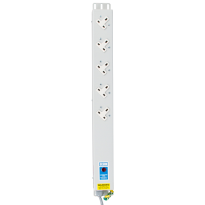 5 Way 13A Sockets Angled Left Neon 13A Plug PDU - Image 2