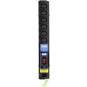6 Way 10A IEC C13 Sockets C14 Inlet Circuit Breaker PDU - Image 2