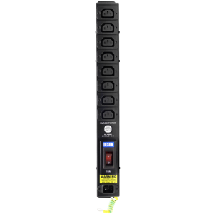 8 Way 10A IEC C13 Sockets C14 Inlet Circuit Breaker Surge Protected PDU - Image 2