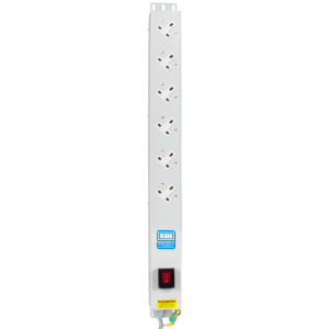 6 Way 13A Sockets Angled Left Illuminated Main Switch 13A Plug PDU - Image 2