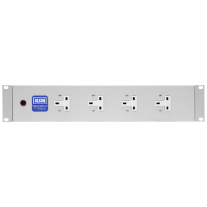 4 Way 19" 2U Horizontal 13A Unswitched Angled Right 90??? Neon Rack Mount PDU - Image 2
