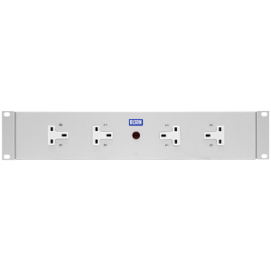 4 Way 19" 2U Horizontal 13A Unswitched Angled 90??? 2x Left & 2x Right Neon Rack Mount PDU - Image 2