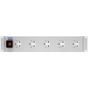 5 Way 19" 2U Horizontal 13A Angled Right 90??? Illuminated Main Switch Rack Mount PDU - Image 2