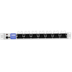 7 Way 19" 1U 10A IEC 60320 C13 Retaining Clips Neon & Fused 13A Plug PDU - Image 2