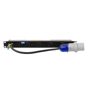 4 Way 19" 1U 16A IEC C19 Sockets Individual Neon & Fused 16A Plug PDU - Image 2