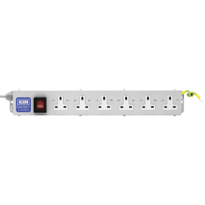 6 Way 13A Illuminated Main Switch Neon Fused PDU - Image 2