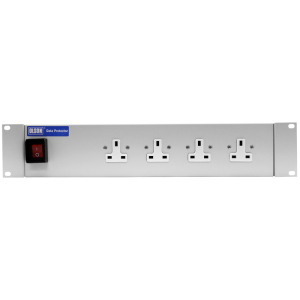4 Way 19" 2U 10A UK RF Filtered Surge Protected Fused Main Switch Rack Mount PDU - Image 2
