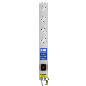 4 Way 13A Sockets Angled Left RF Filtered Surge Protected Illuminated Main Switch PDU - Image 2