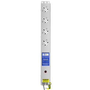 4 Way 13A Sockets Angled Right RF Filtered Surge Protected Neon PDU - Image 2