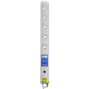 5 Way 13A Sockets Angled Left RF Filtered Surge Protected Neon PDU - Image 2