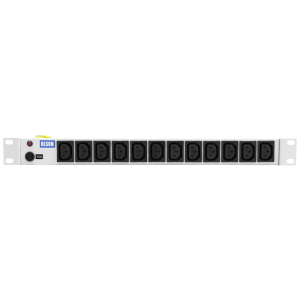 12 Way 19" 1U 10A IEC 60320 C13 RF Filtered Surge Protected Neon Fused 13A Plug PDU - Image 2