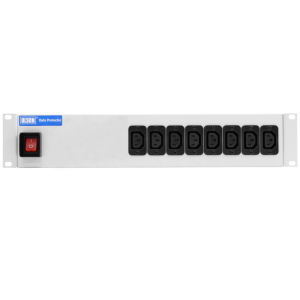 8 Way 19" 2U 10A IEC 60320 C13 RF Filtered Surge Protected Illuminated Main Switch Fused 13A Plug PDU - Image 2