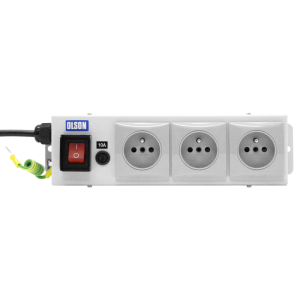 3 Way 10A French / Belgian Fused Illuminated Main Switch PDU - Image 2