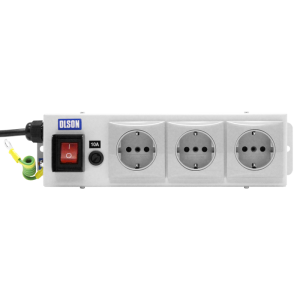 3 Way 10A Schuko Fused Illuminated Main Switch PDU - Image 2