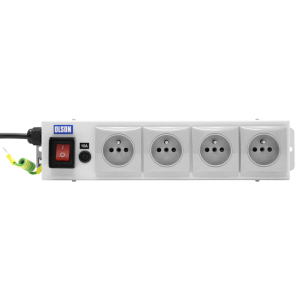 4 Way 10A French / Belgian Fused Illuminated Main Switch PDU - Image 2