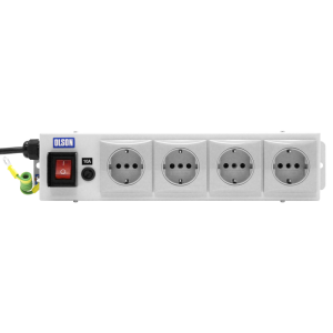 4 Way 10A Schuko Fused Illuminated Main Switch PDU - Image 2
