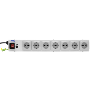 7 Way 10A Schuko Fused Illuminated Main Switch PDU - Image 2