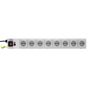 8 Way 10A Schuko Fused Illuminated Main Switch PDU - Image 2