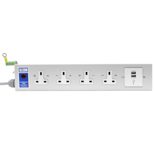 4 Way 13A Unswitched Socket + 2 USB Charger Neon 13A Plug PDU - Image 2