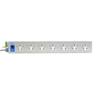 7 Way 13A Unswitched Socket Neon 13A Plug PDU - Image 2