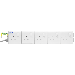 5 Way 13A Switched Socket Neon Flat 13A Plug Portable PDU - Image 2