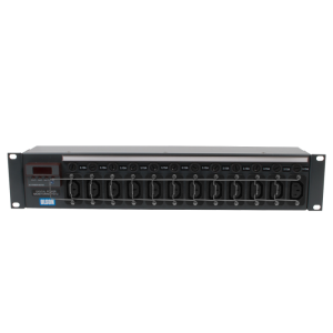12 Way 19" 2U 10A Power Metered IEC 60320 C13 Individually Fused Retaining Clips 16A Plug PDU - Image 2