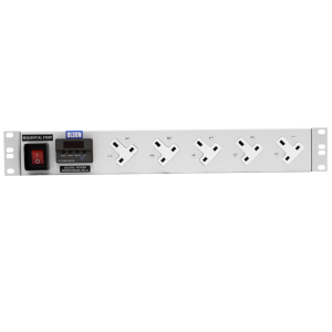 5 Way 19" 1.5U 13A Power Metered Illuminated Main Switch Sequential Start 13A Plug PDU - Image 2
