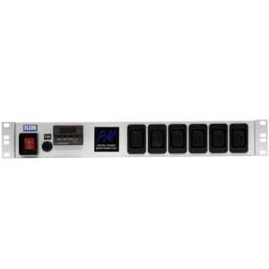 6 Way 1.5U 19" Power Metered 16A IEC 60320 C19 Main Switch Fused PDU - Image 2