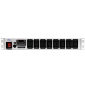 8 Way 1.5U 19" Power Metered 16A IEC 60320 C19 Main Switch Fused PDU - Image 2