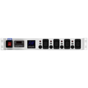4 Way 1.5U 19" Power Metered 16A IEC 60320 C19 Main Switch Individual Neon & Fused PDU - Image 2