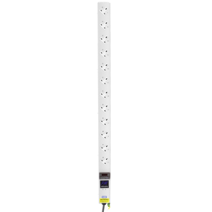 12 Way 13A Power Metered Sockets Angled Left 13A Plug PDU - Image 2