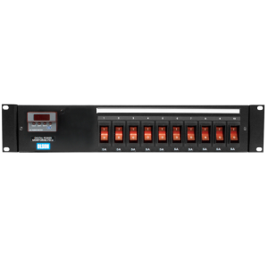 10 Way 19" 2U Power Metered 10A IEC 60320 C13 Individual Circuit Breaker Rack Mount PDU - Image 2
