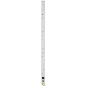 18 Way Vertical 13A Sockets Angled Right Illuminated Main Switch Fused 13A Plug PDU - Image 2