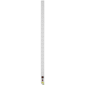 20 Way Vertical 13A Sockets Angled Right Illuminated Main Switch Fused 13A Plug PDU - Image 2