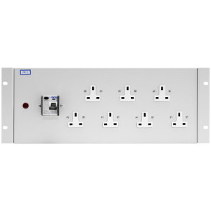 7 Way 19" 4U 13A RCD Protected Rack Mount PDU - Image 2