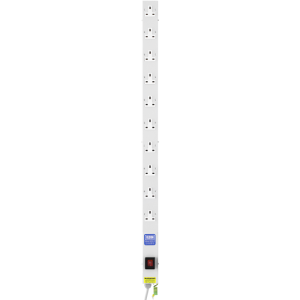 10 Way 13A Vertical Sockets Illuminated Main Switch 13A Plug PDU - Image 2