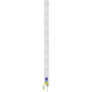 8 Way 13A Vertical Sockets Neon 13A Plug PDU - Image 2