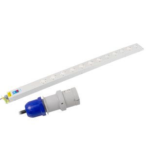 12 Way 13A Sockets Angled Left Neon 32A Plug PDU - Image 3